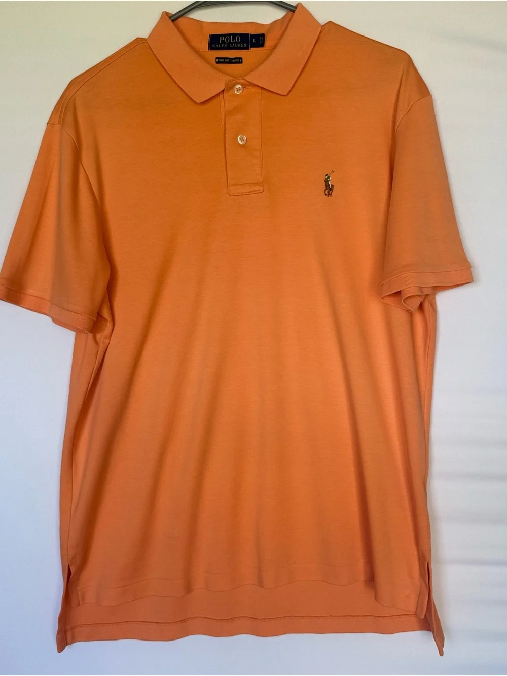 Polo by Ralph Lauren Men's Orange Classic Polo Flesh Pony